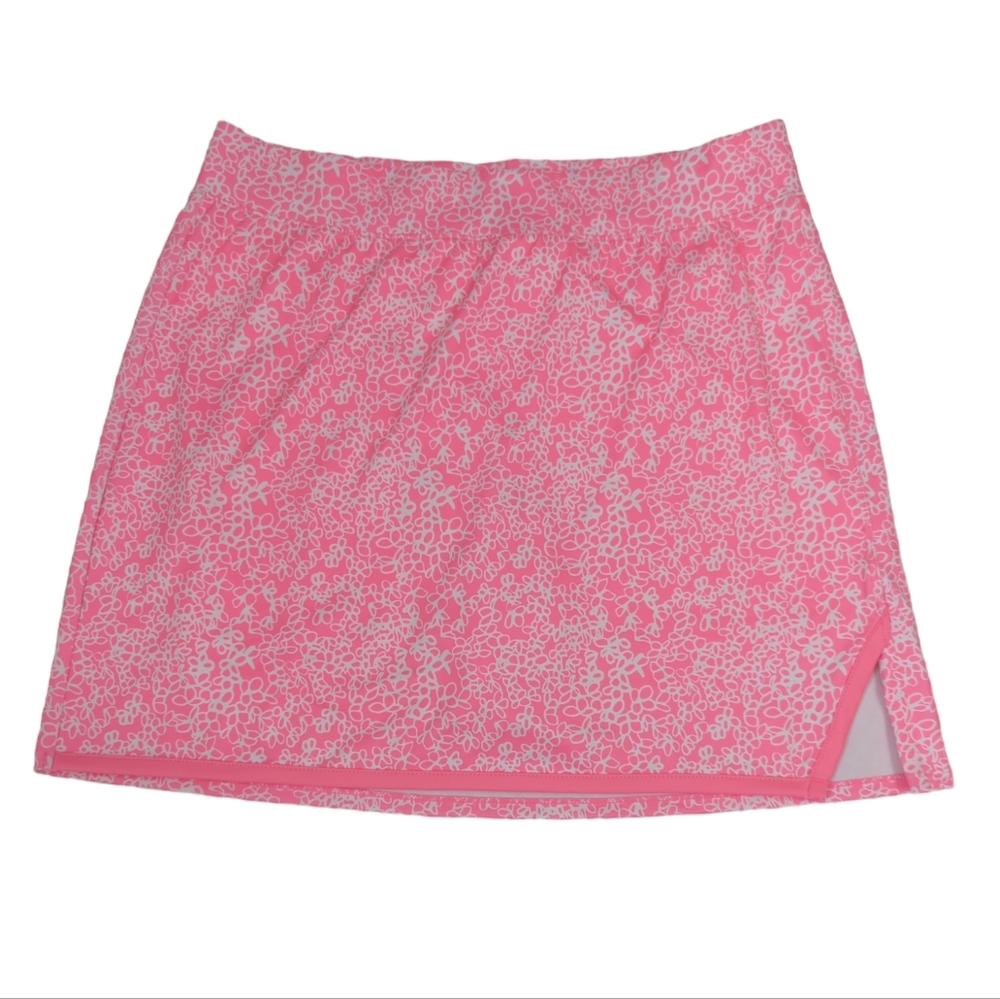 Crown & Ivy Skort, skirt shorts, pink and white design, women's medium